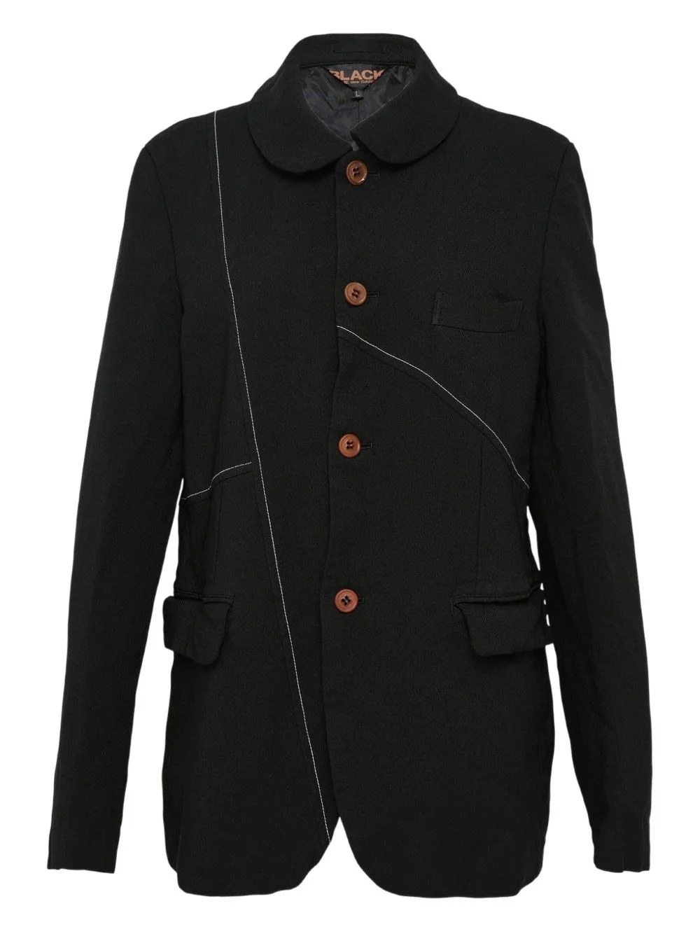 gabardine trimmed jacket - 1