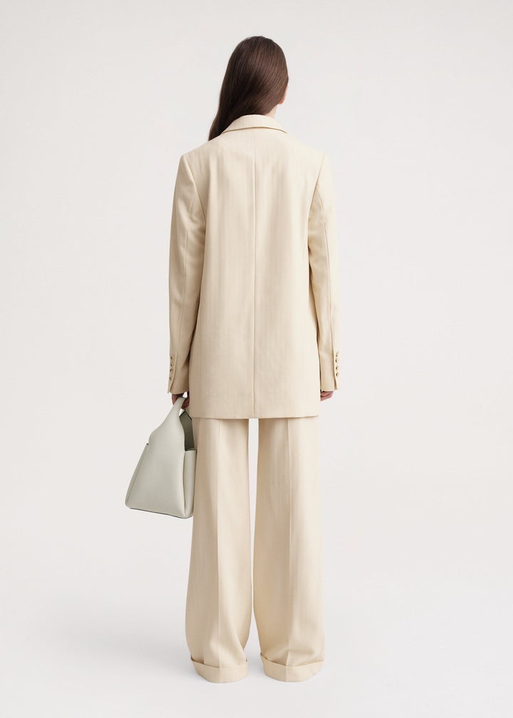 【TOTEME】Sand tailored jacket Tailored Suit Jacket Sand | Toteme | Dame | Retro