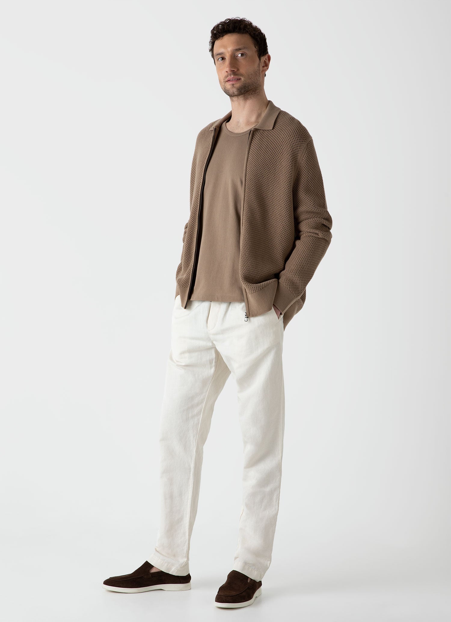 Undyed Cotton Linen Drawstring Trouser - 2