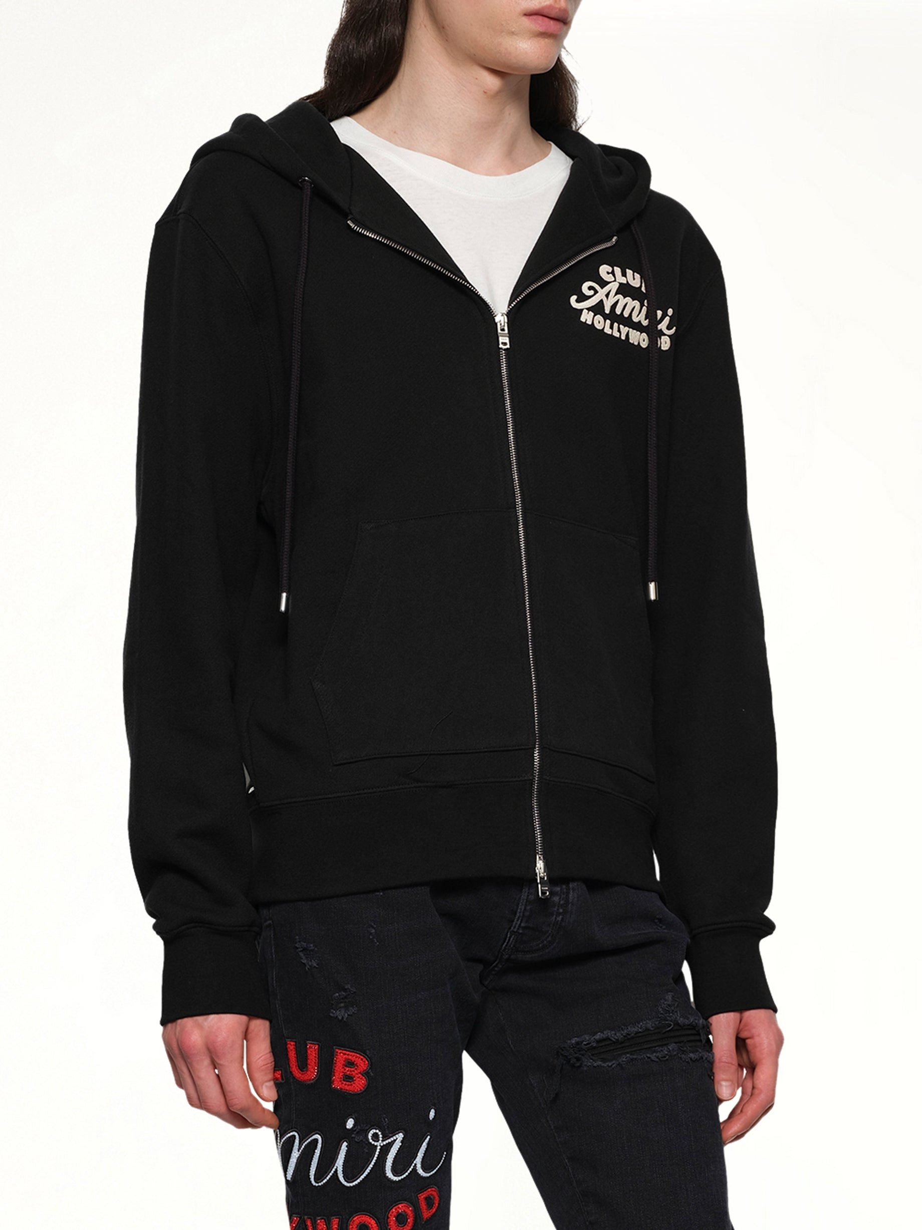 Club Amiri Zip Hoodie in Black - 6