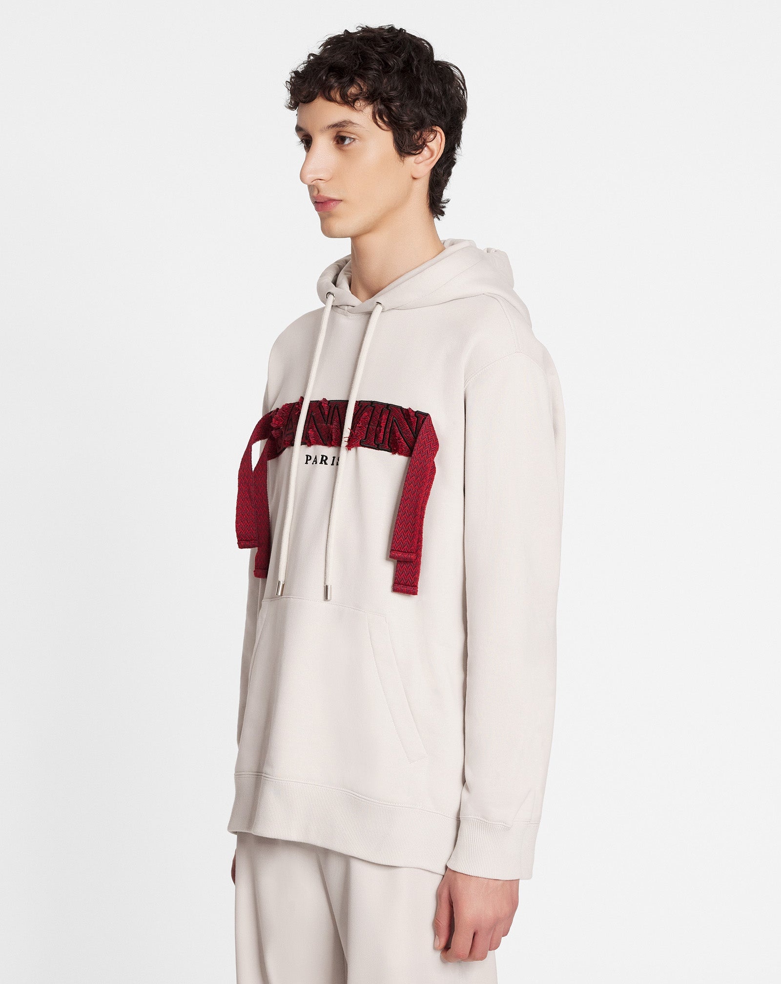 OVERSIZED EMBROIDERED LANVIN CURB LACE HOODIE - 3