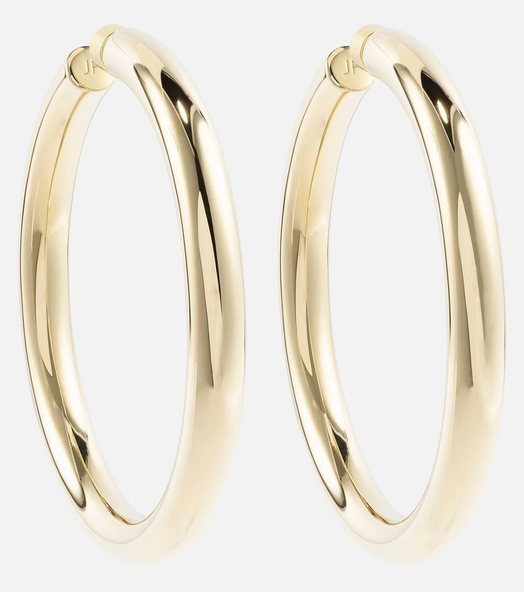 2.5" Jamma 14kt yellow gold hoop earrings - 1