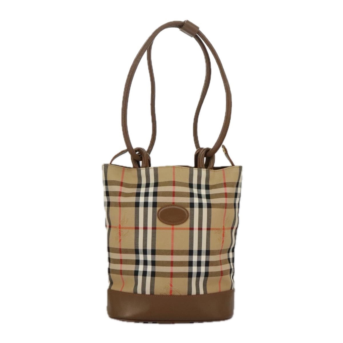 Burberry Nova Check Shoulder Bag Canvas Beige Gold - 13