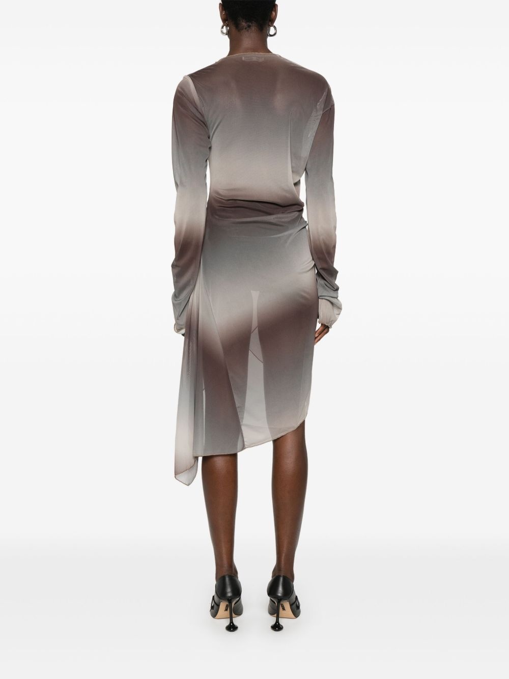 draped twisted mini dress - 4