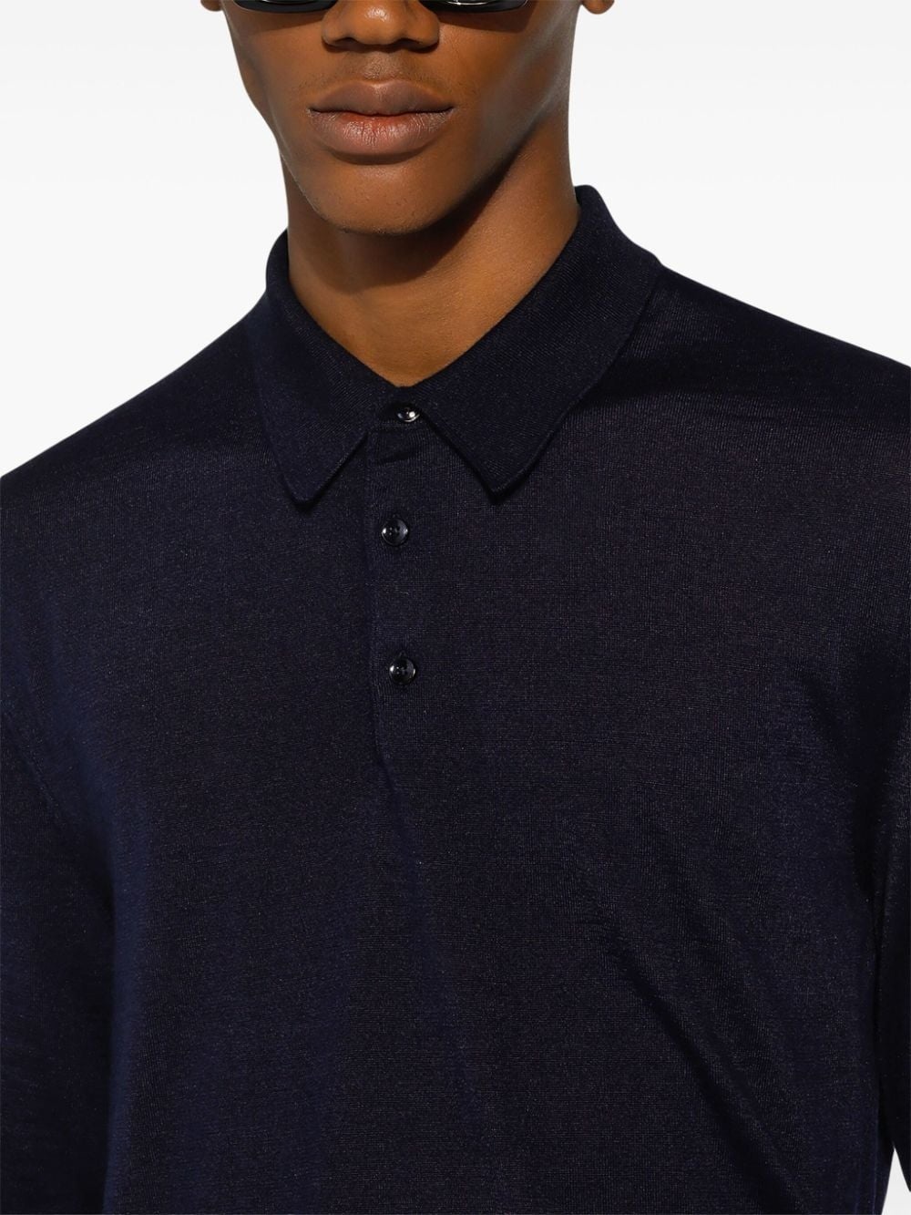 Polo-collar sweatshirt - 5