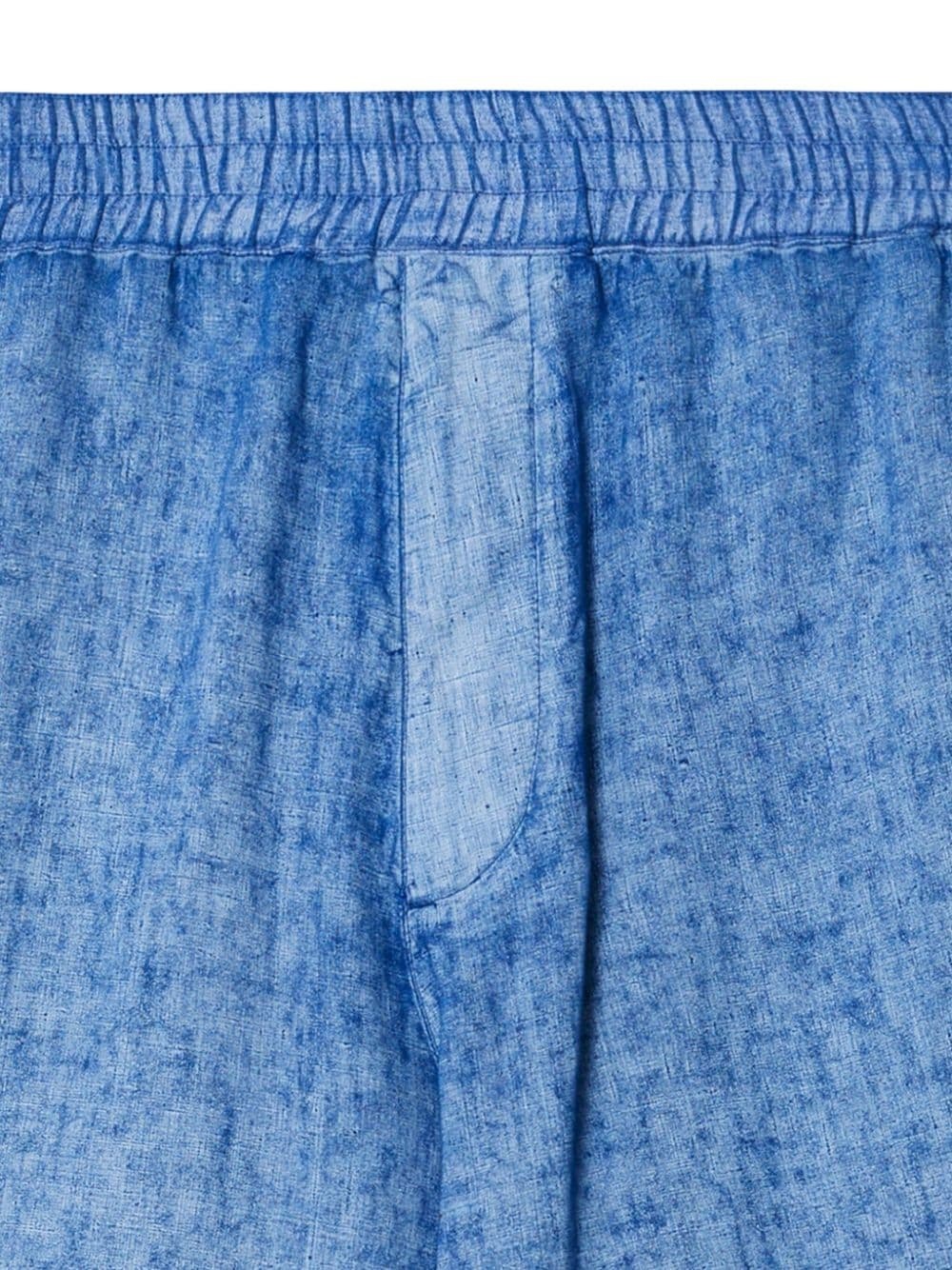 Equestrian Knight-appliquÃ© linen shorts - 5