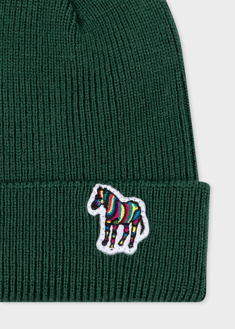 Paul Smith Wool Zebra Logo Beanie Hat outlook