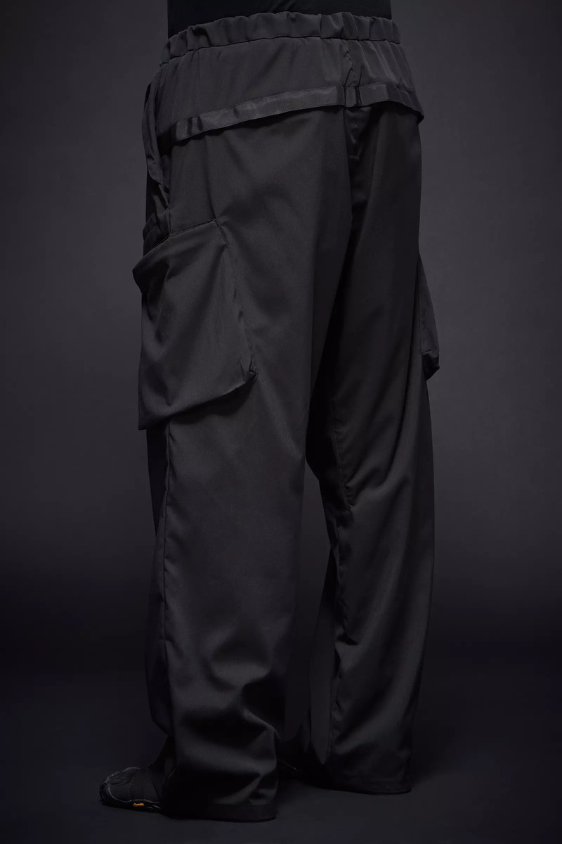 P55-M Nylon Stretch Cargo Trouser Black 11