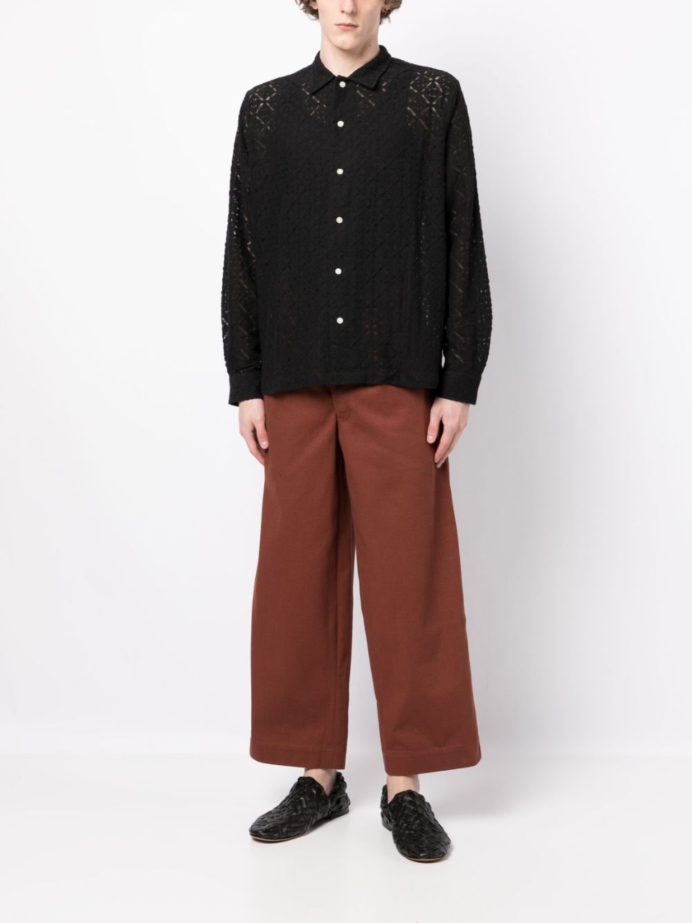 cropped wide-leg trousers - 2