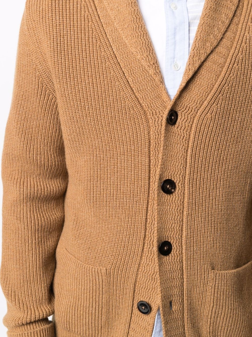 shawl-laped cashmere cardigan - 5