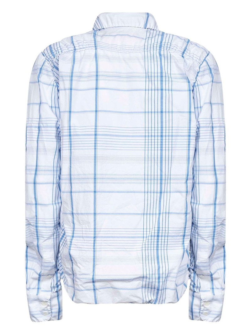 Marni gathered checked cotton shirt outlook