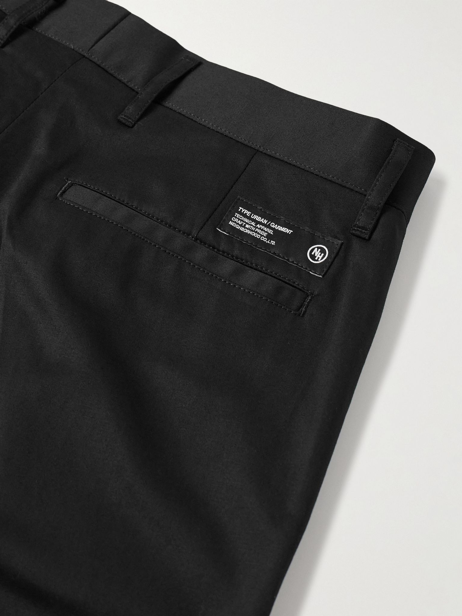 Tapered Pleated Cotton and Linen-Blend Twill Trousers Black - 5