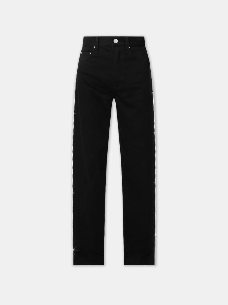 WOMEN'S CRYSTAL STRIPE WIDE STRAIGHT 6