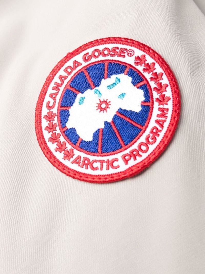 logo patch padded coat - 6