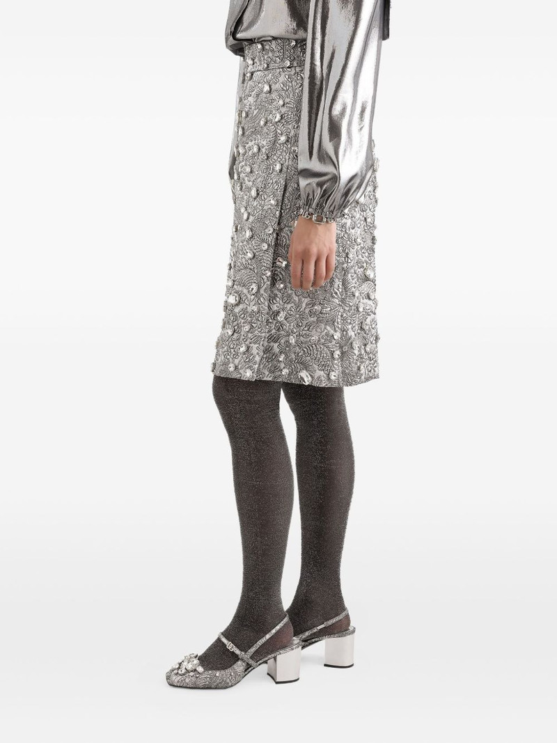 crystal-embellished midi skirt 4