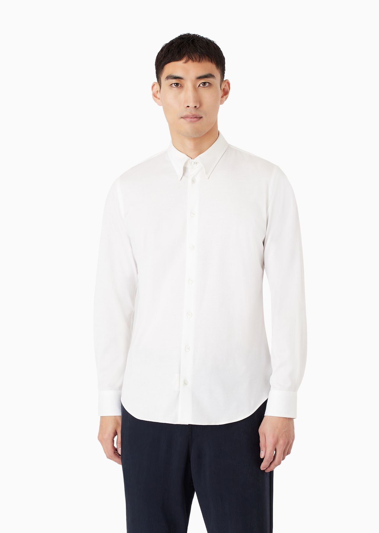 Icon slim-fit, cotton jersey shirt - 2