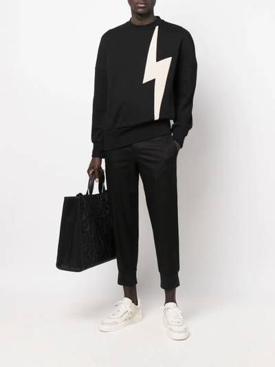 Neil Barrett tapered-leg cotton trousers outlook