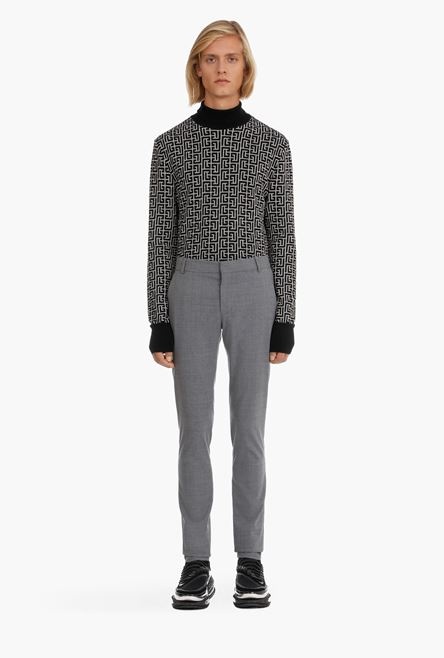 Gray wool pants - 4