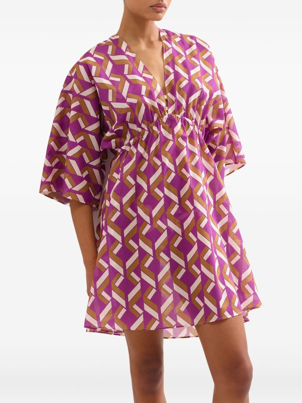 Feel geometric-print kimono dress - 4