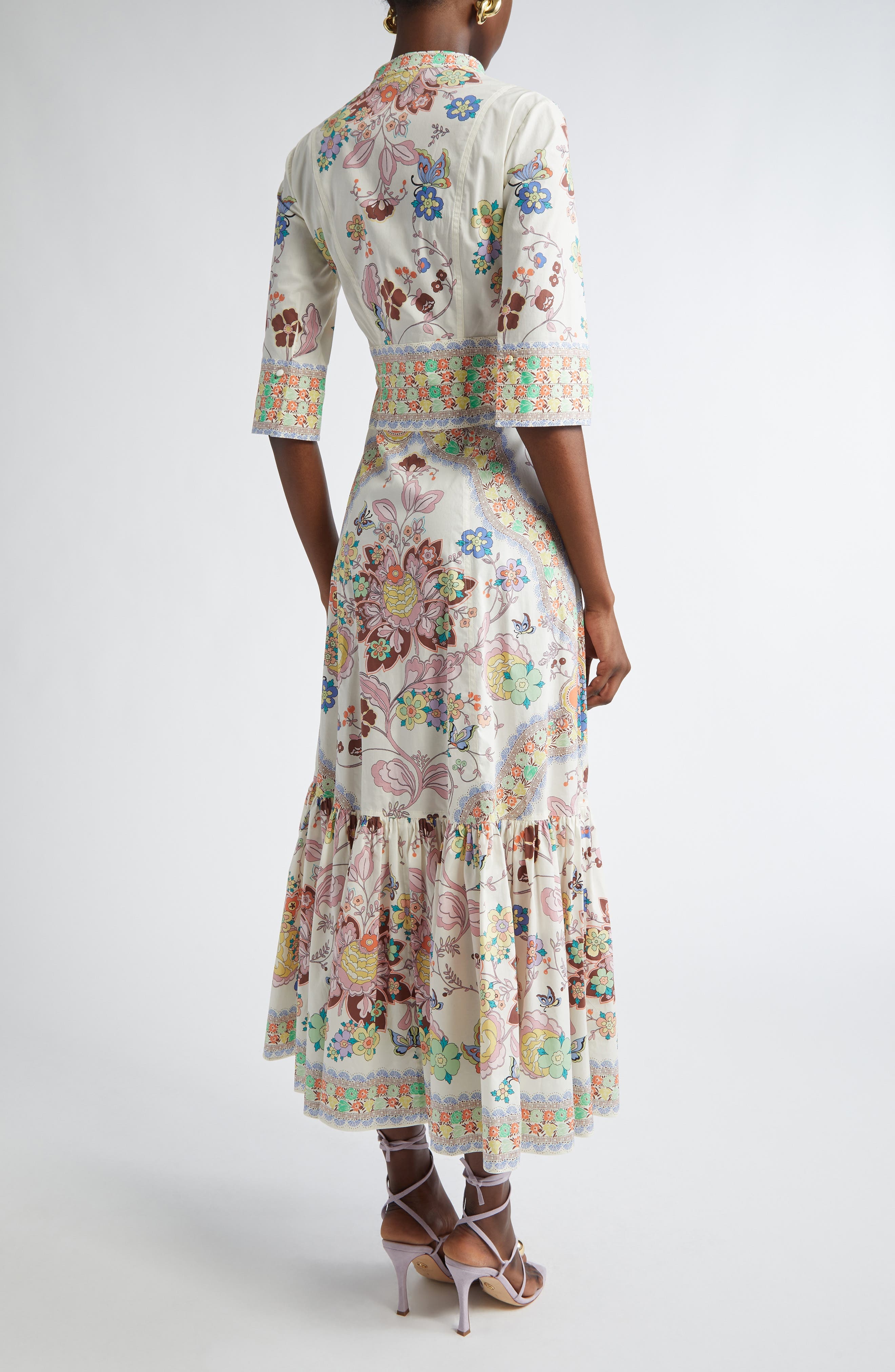 Etro Floral Paisley Maxi Dress in Stampa F.do Bianco at Nordstrom - 2