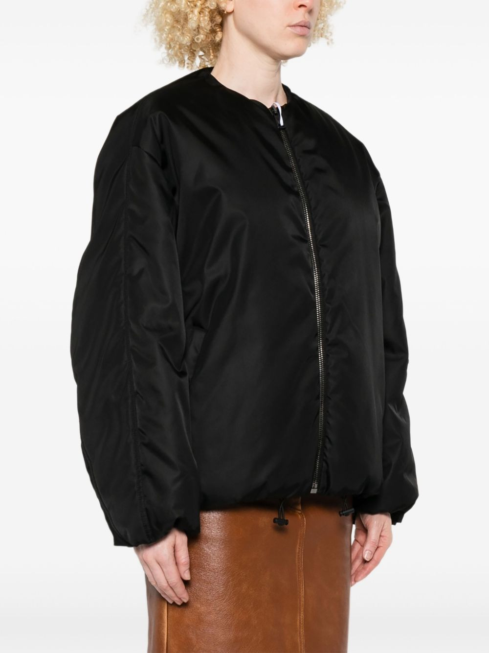 balloon-shape zip-front bomber jacket - 3