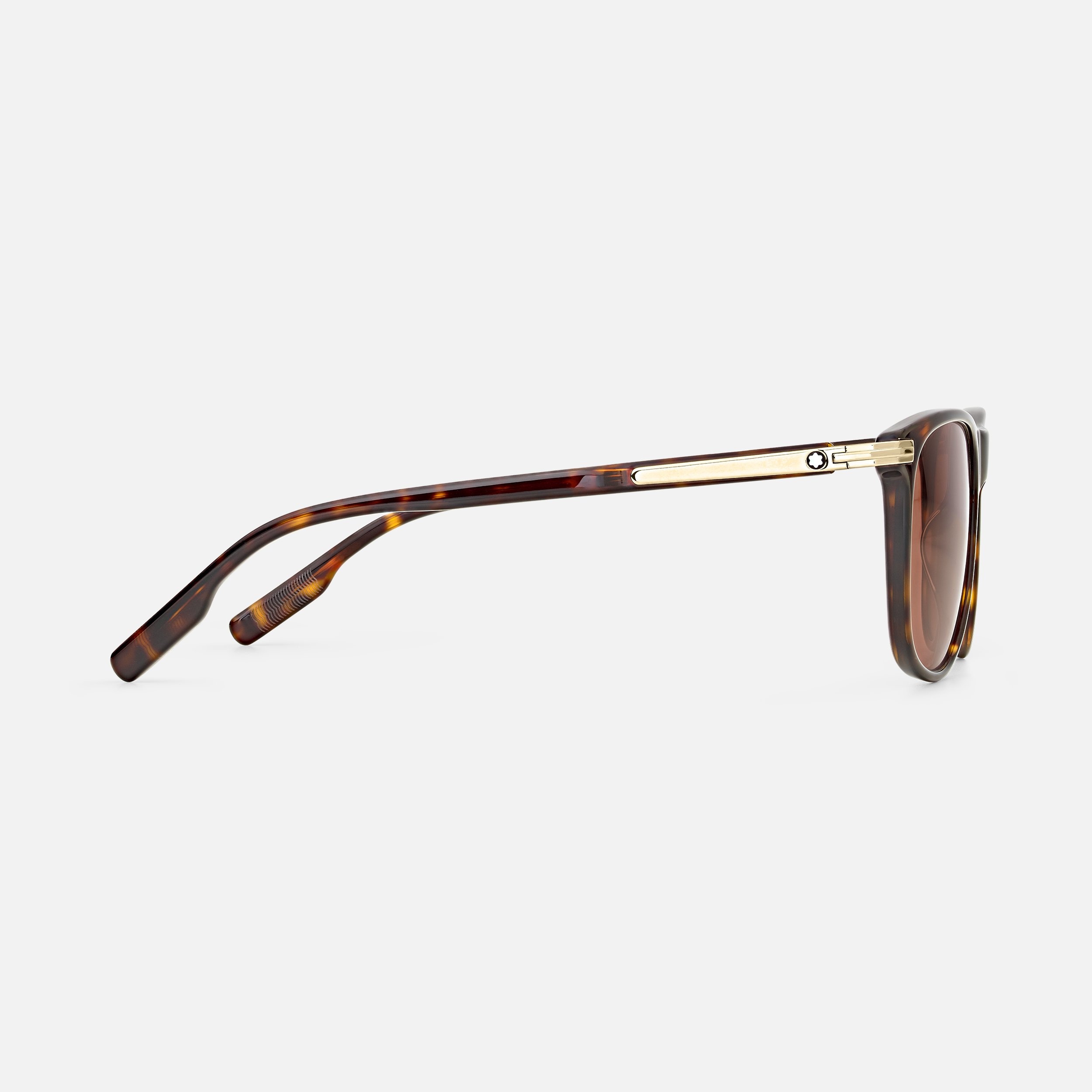 Rectangular Sunglasses with Havana-Colored Acetate Frame - 2
