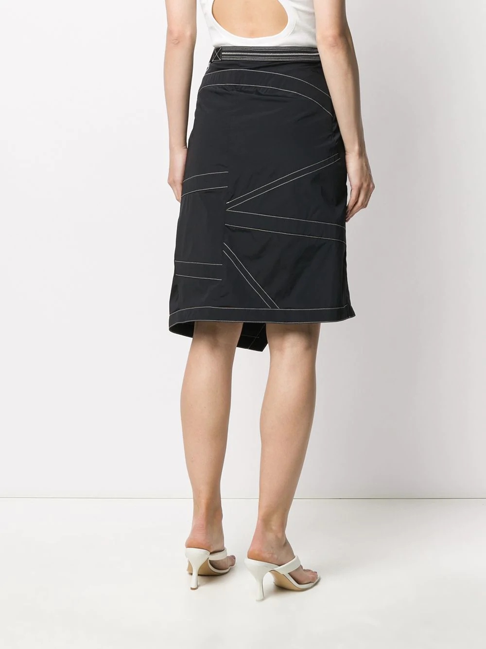 side-vent asymmetric skirt - 4