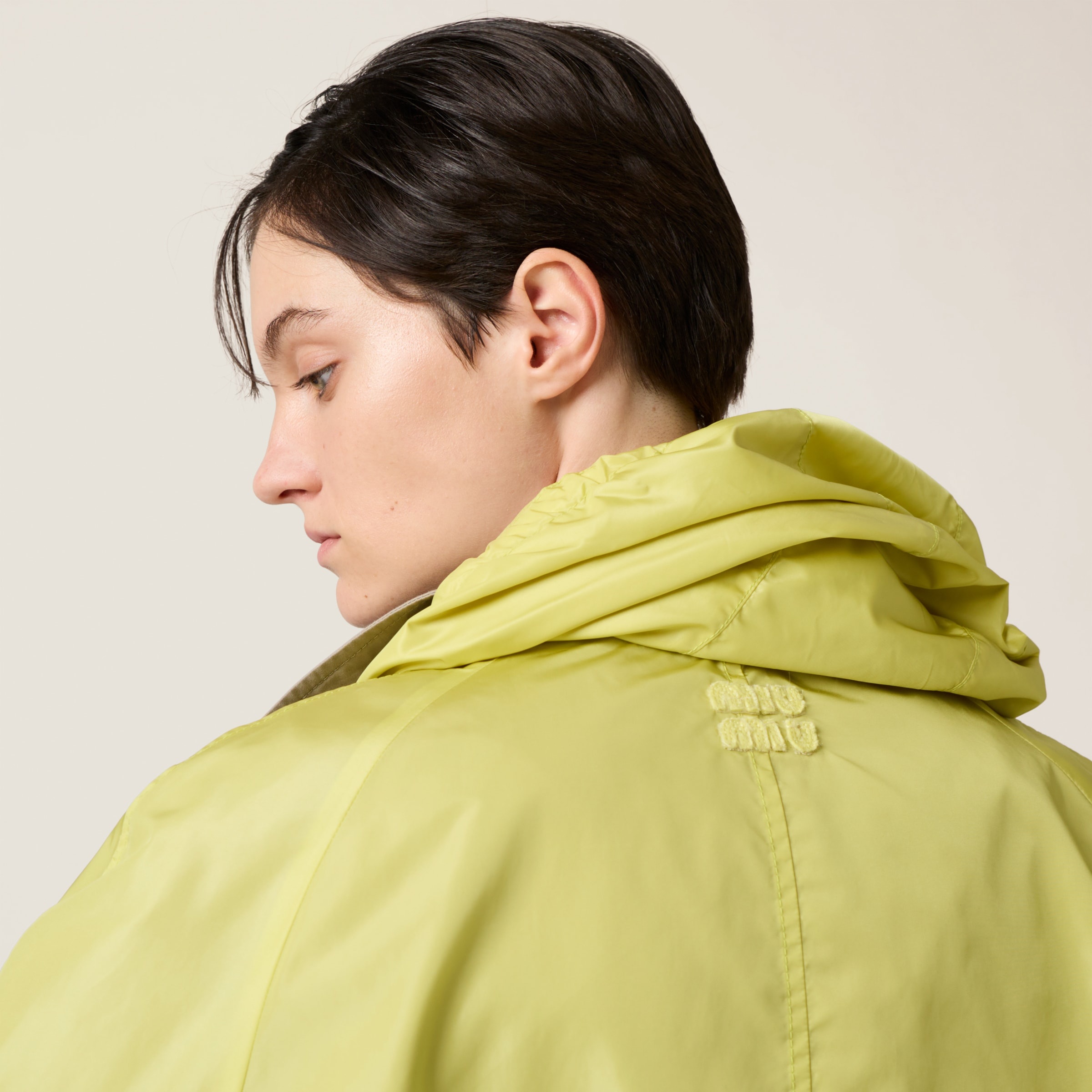 Panama cotton and technical pongé blouson jacket - 5