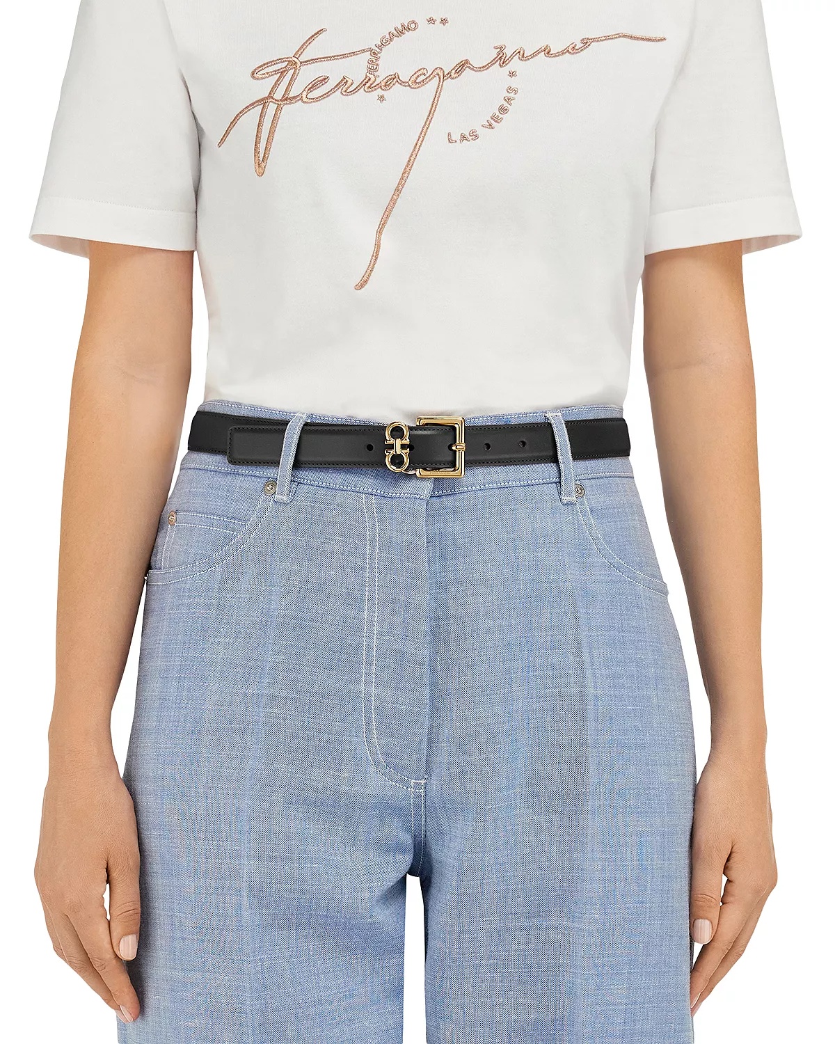 Women's Double Gancini Fixed Belt - 2