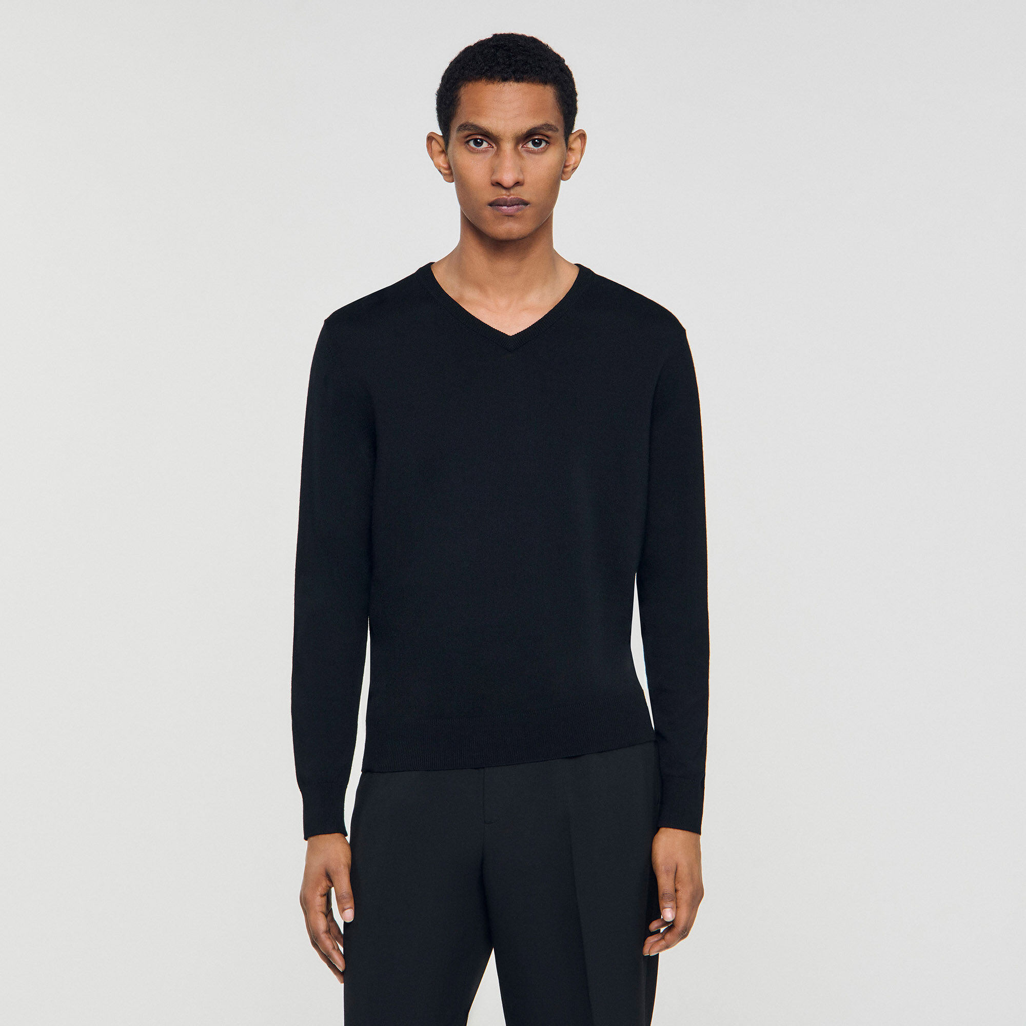 V-NECK WOOL SWEATER - 4