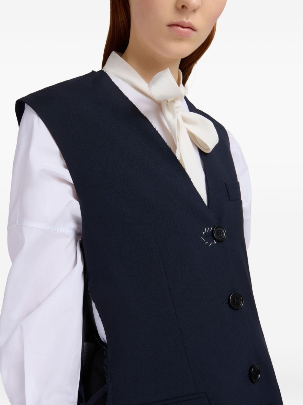 sleeveless tailored vest - 5