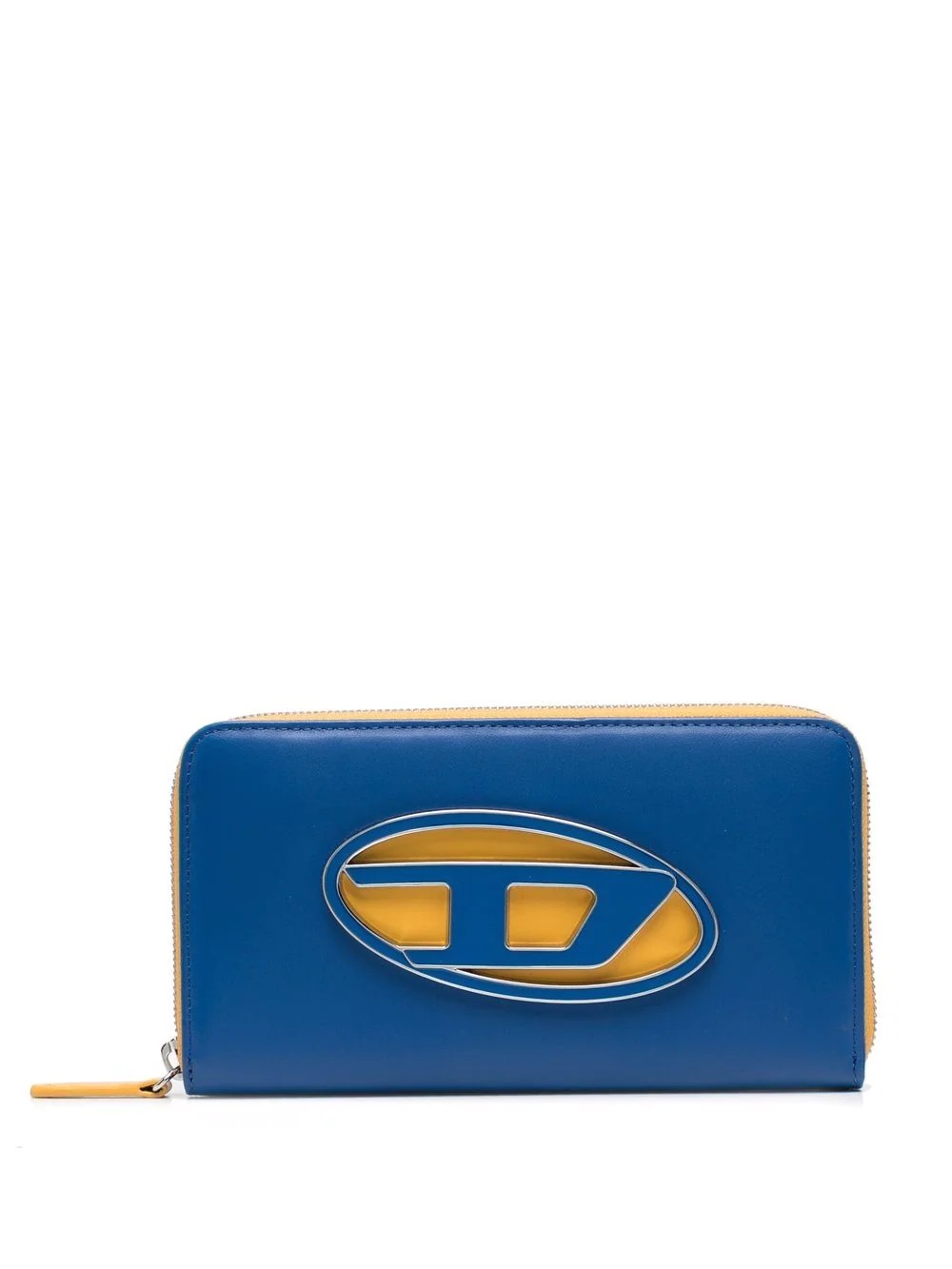 logo-plaque leather purse - 1