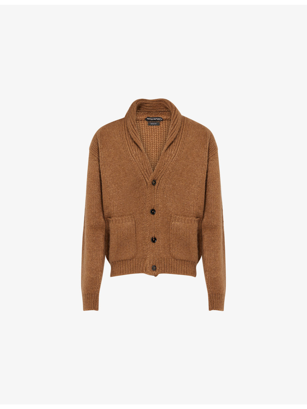 Shawl-Collar Regular-Fit Cashmere Cardigan - 1