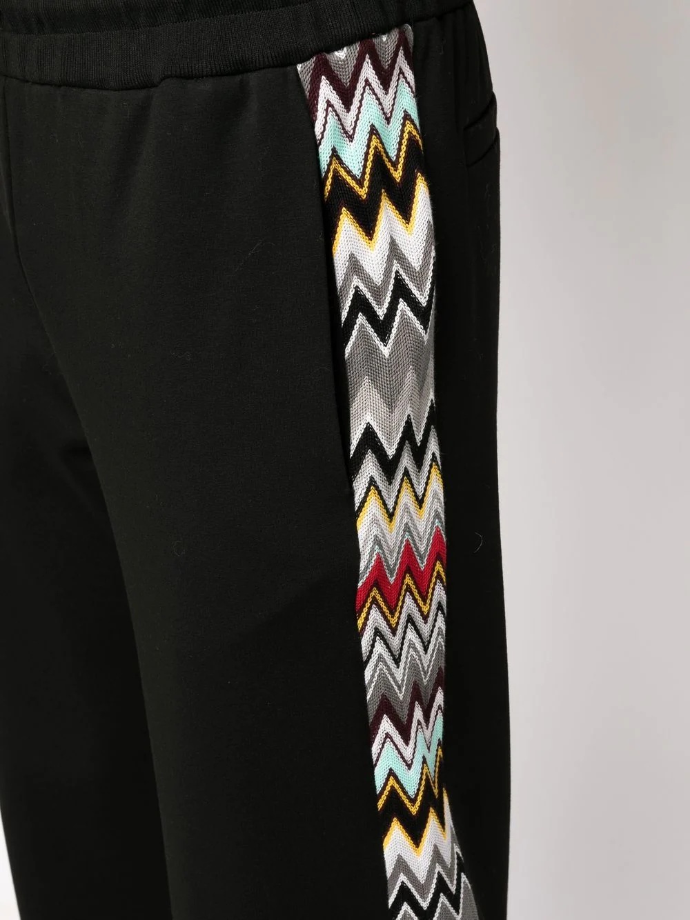 side zig-zag detail trousers - 5