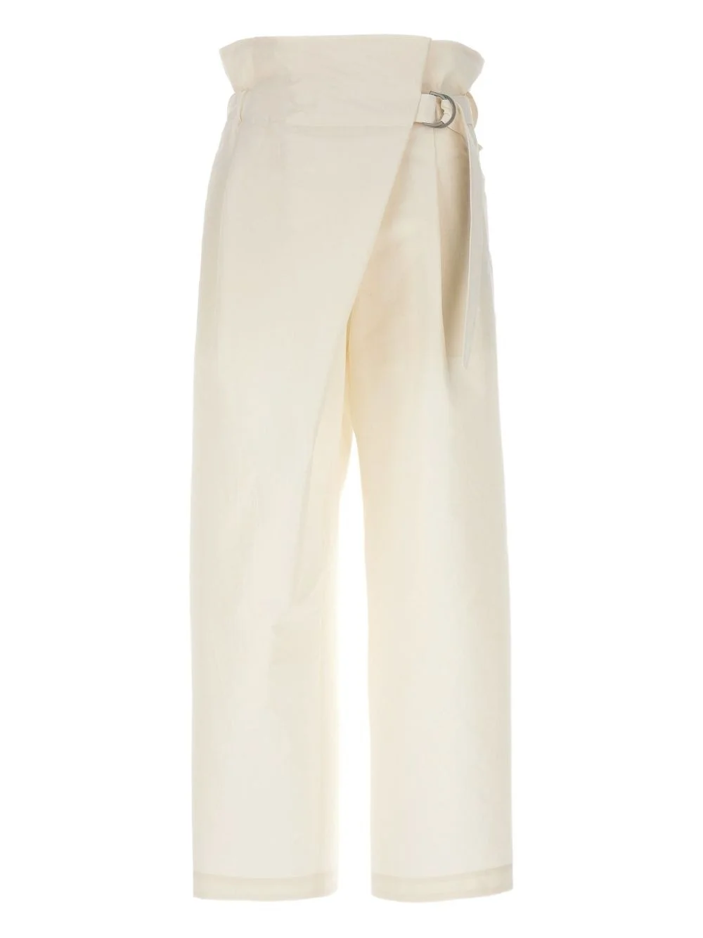 elastic-waistband wrap trousers - 1