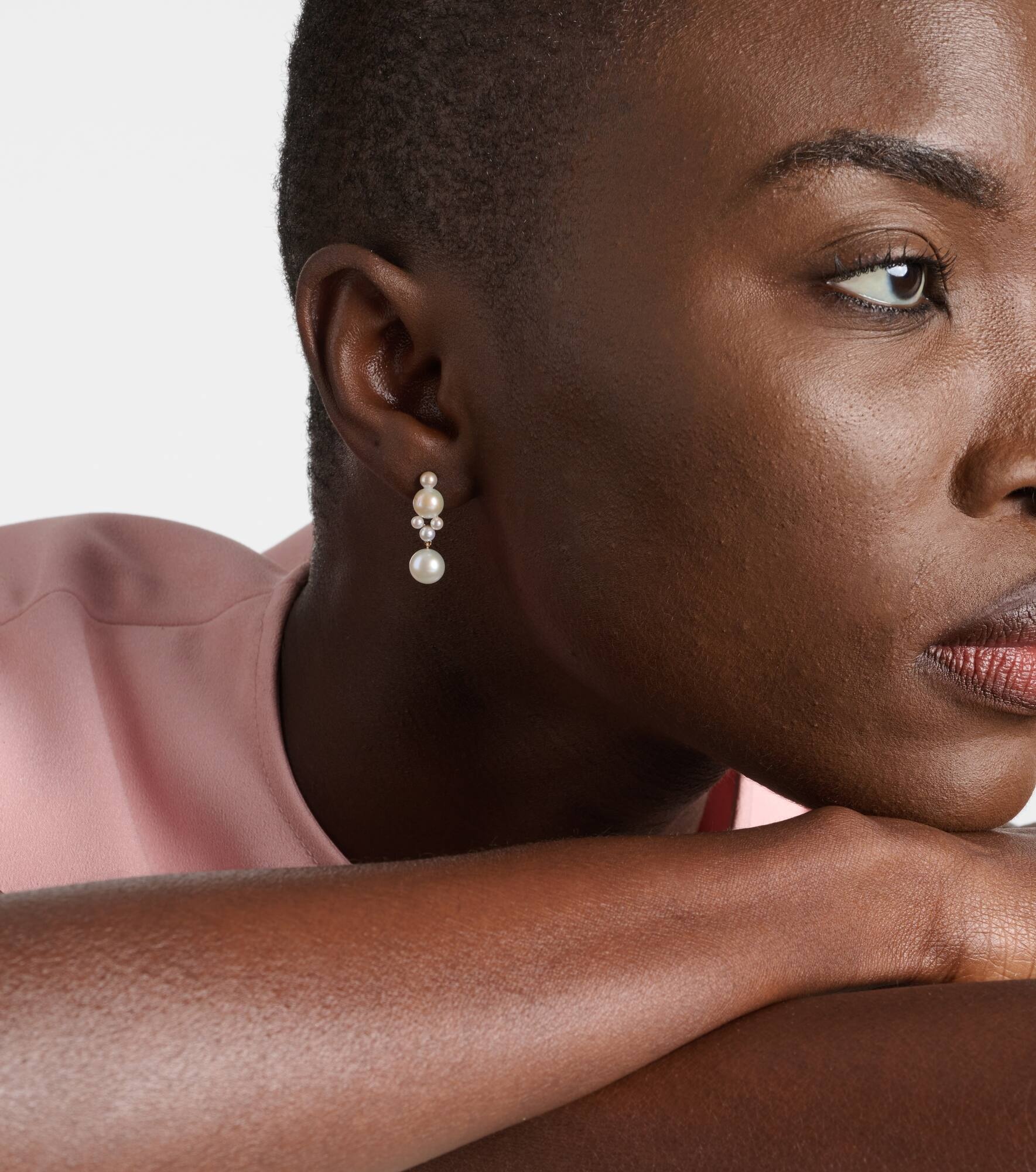 14k gold earrings with freshwater pearls - 2