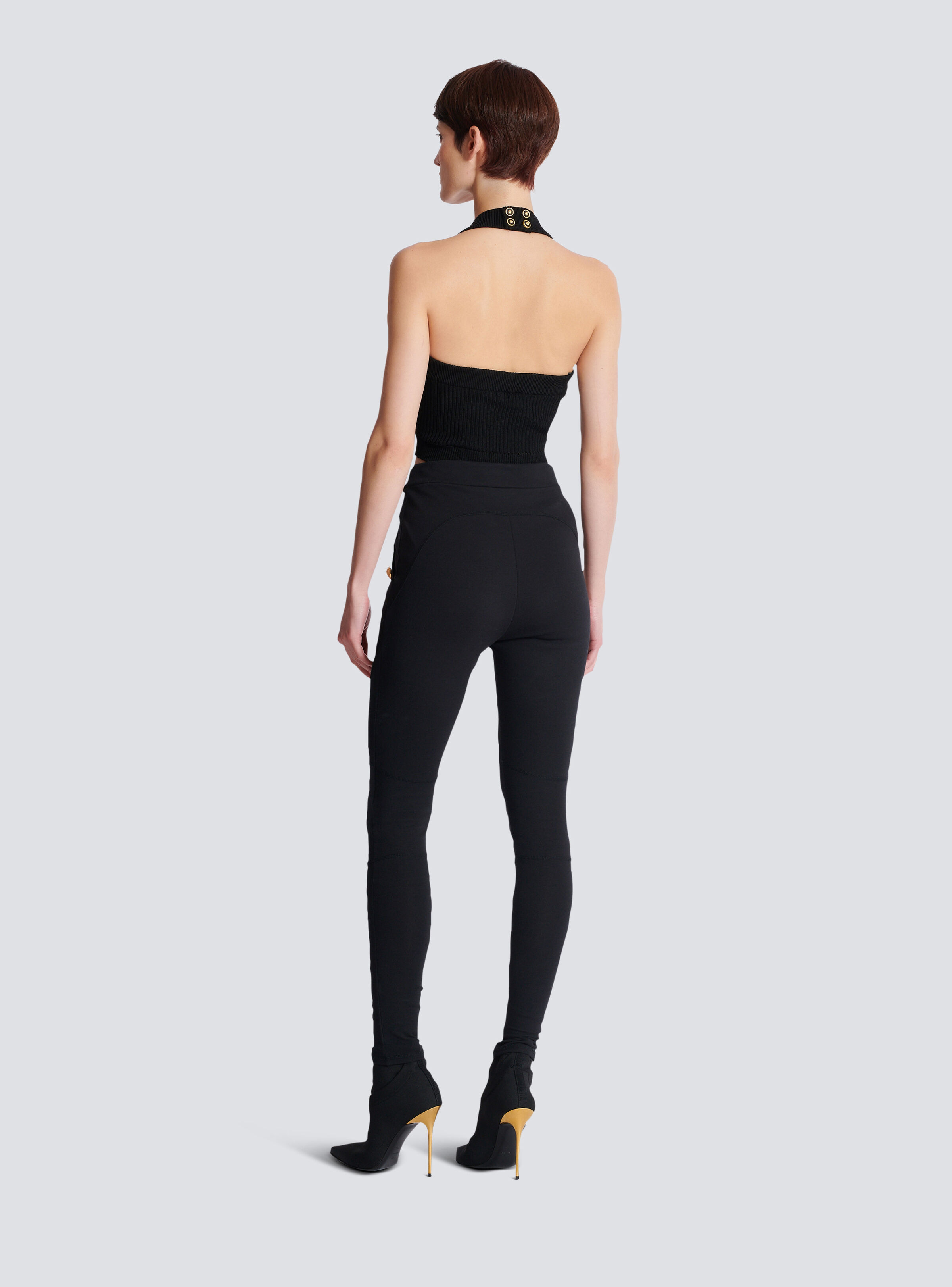 Jersey leggings with 6 buttons - 4