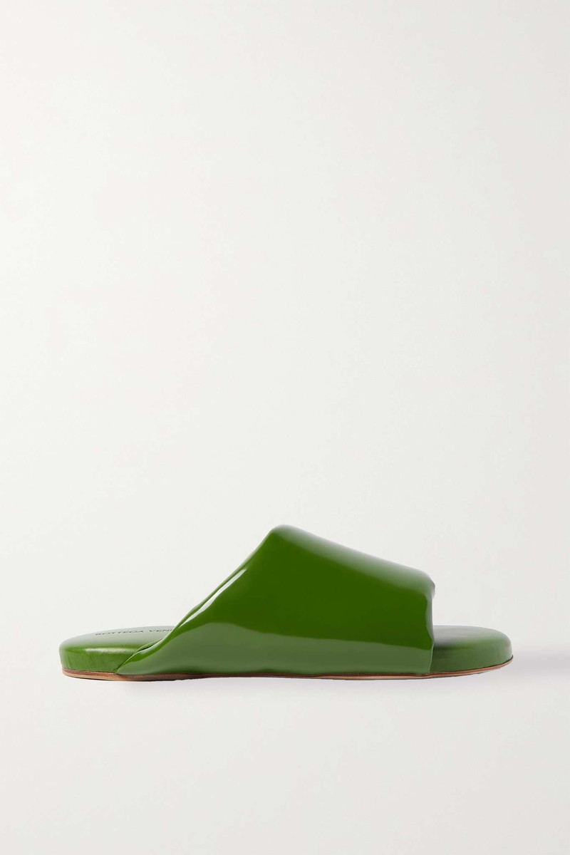 Glossed-leather slides - 1