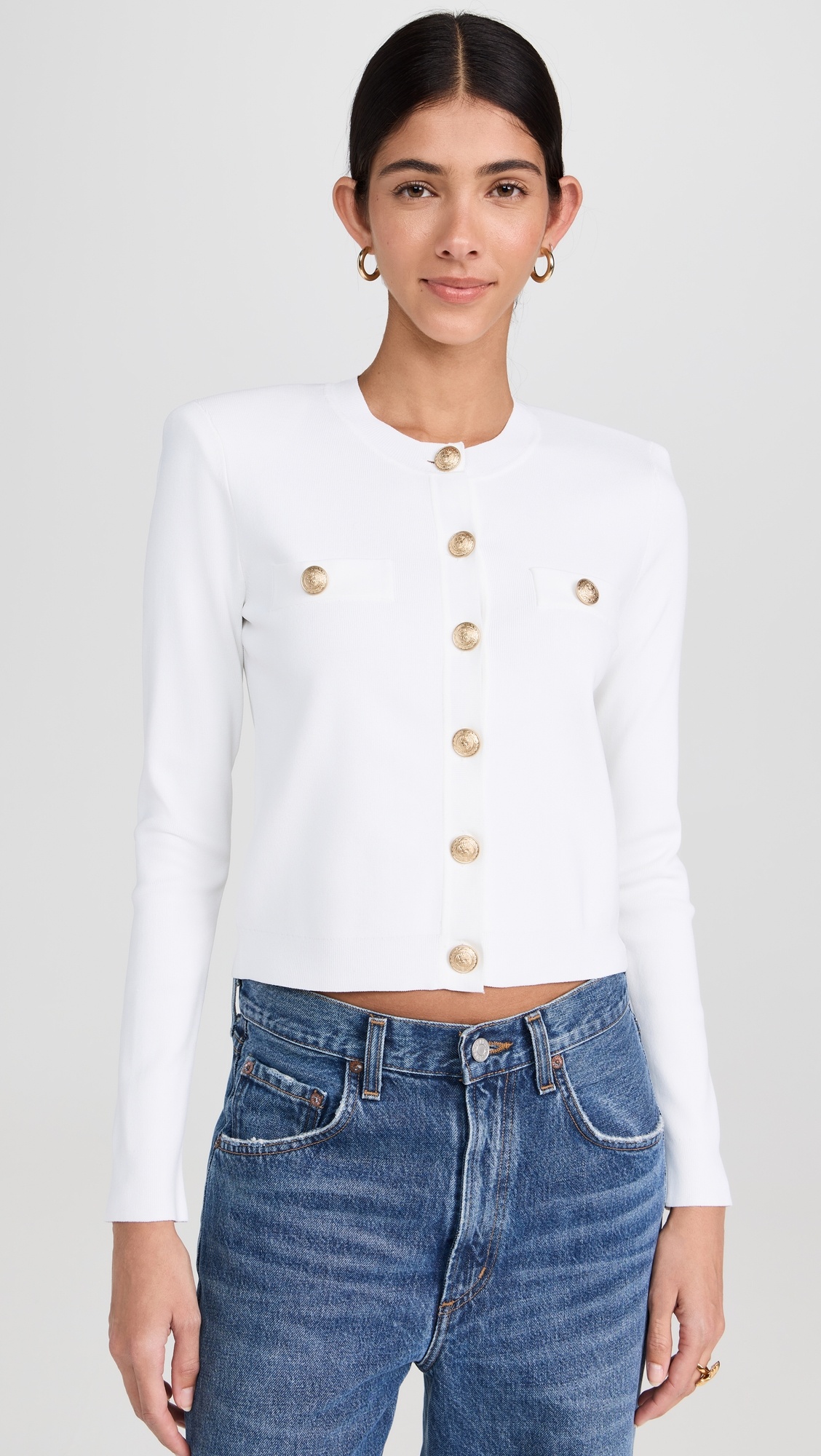 Toulouse Crop Crew Neck Cardigan - 6