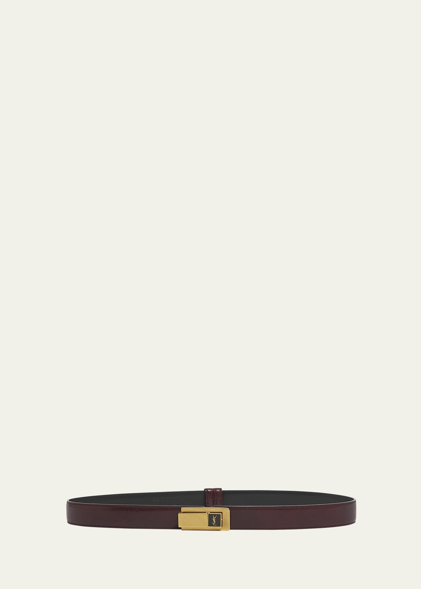 YSL Skinny Leather Belt - 1