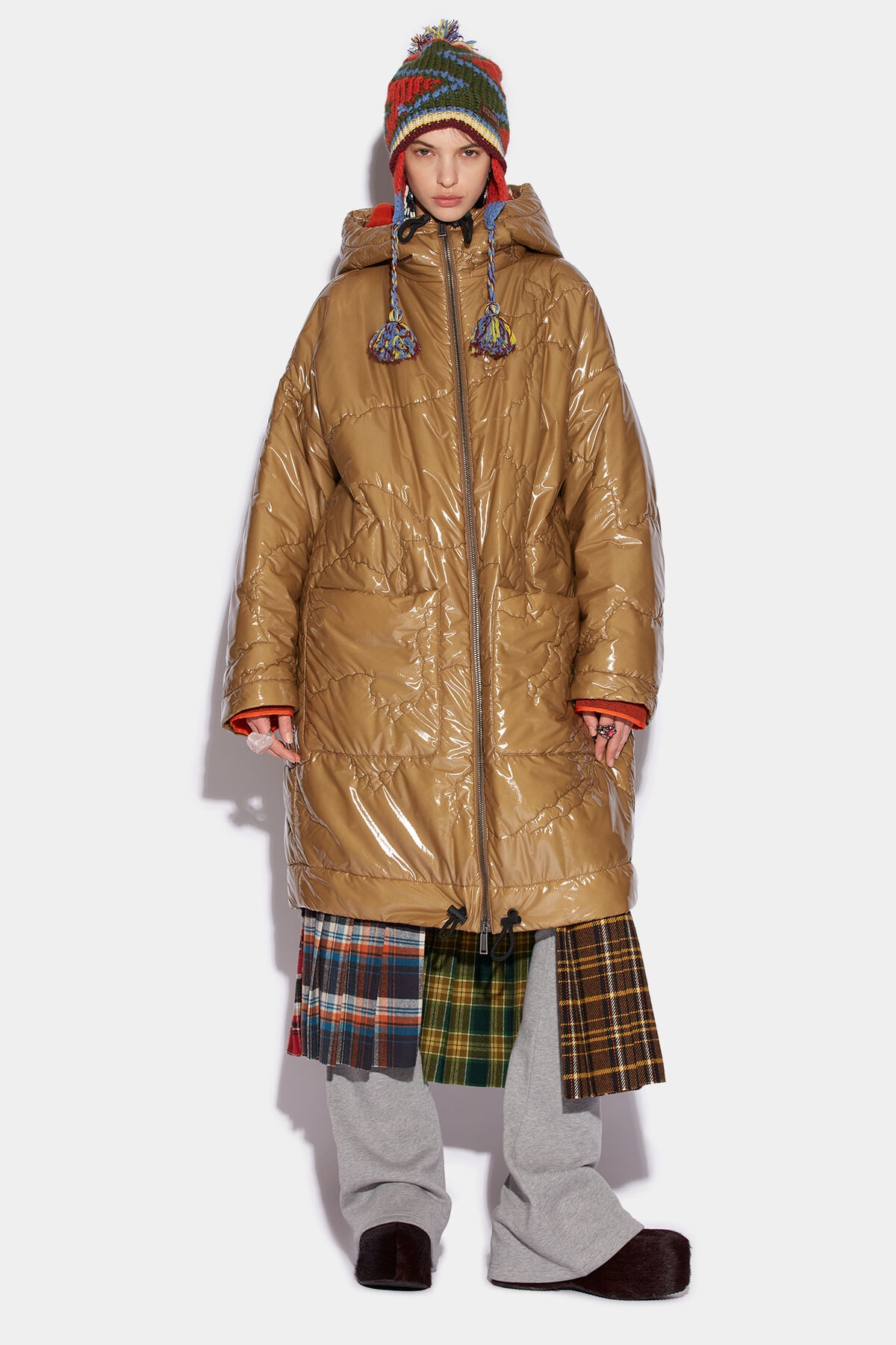 BIG MIXED PUFFER COAT - 3