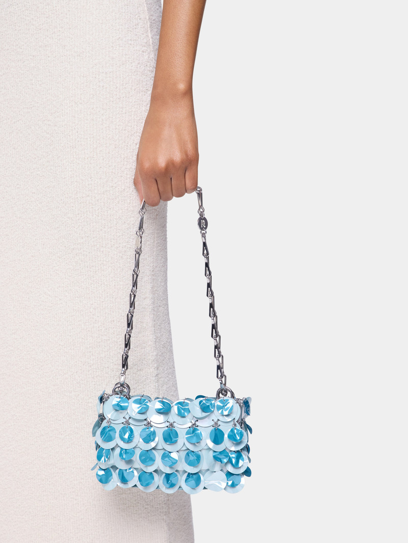 rabanne BLUE SPARKLE NANO BAG outlook