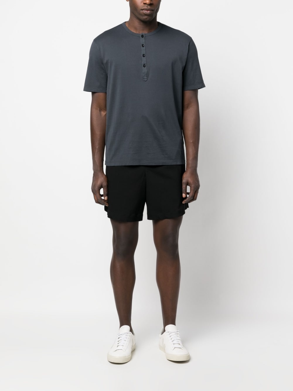 cotton Henley T-shirt - 2