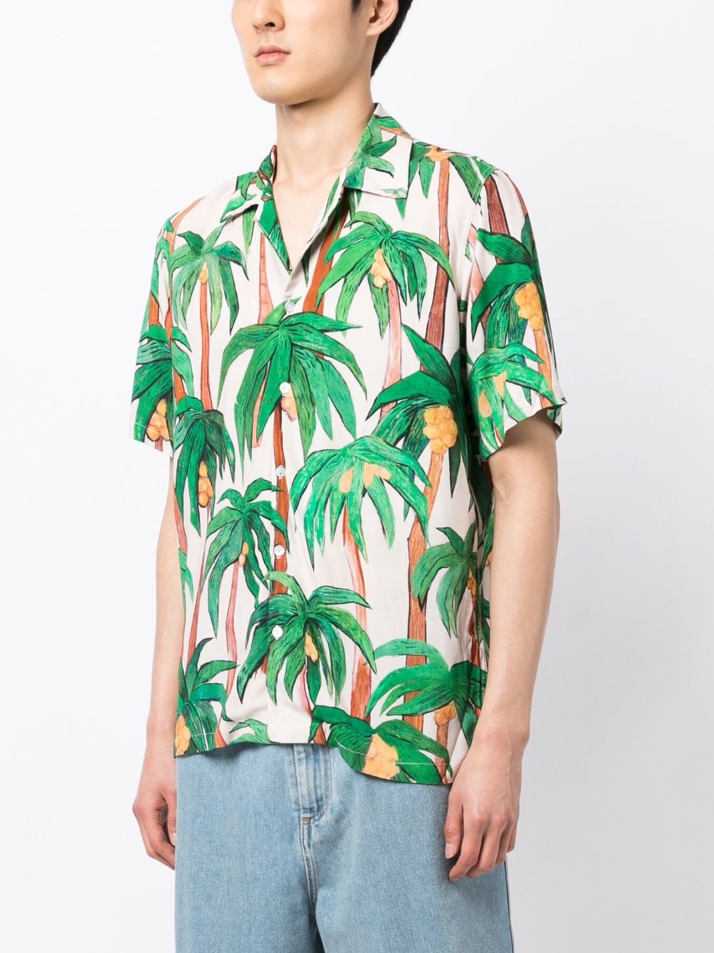 palm tree-print shirt - 3