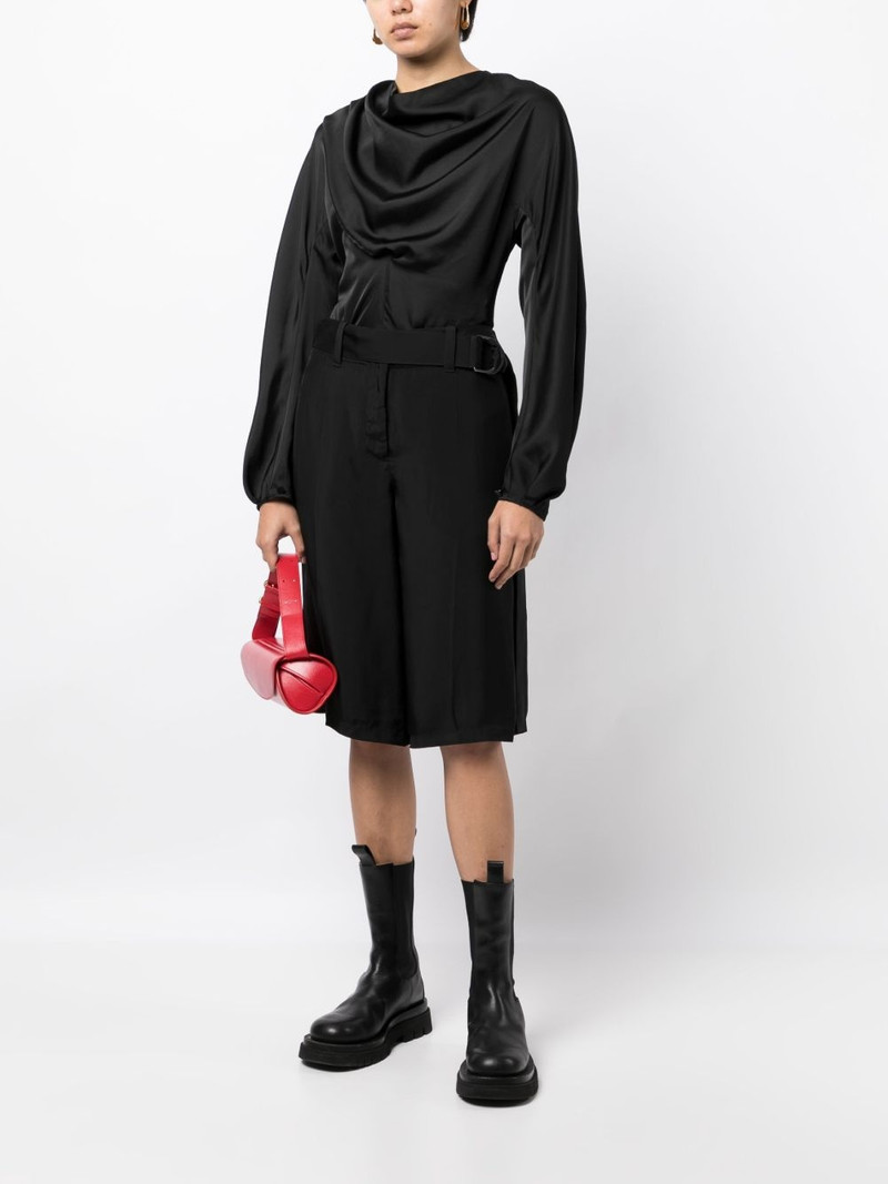 Jil Sander belted-waist wide-leg shorts outlook