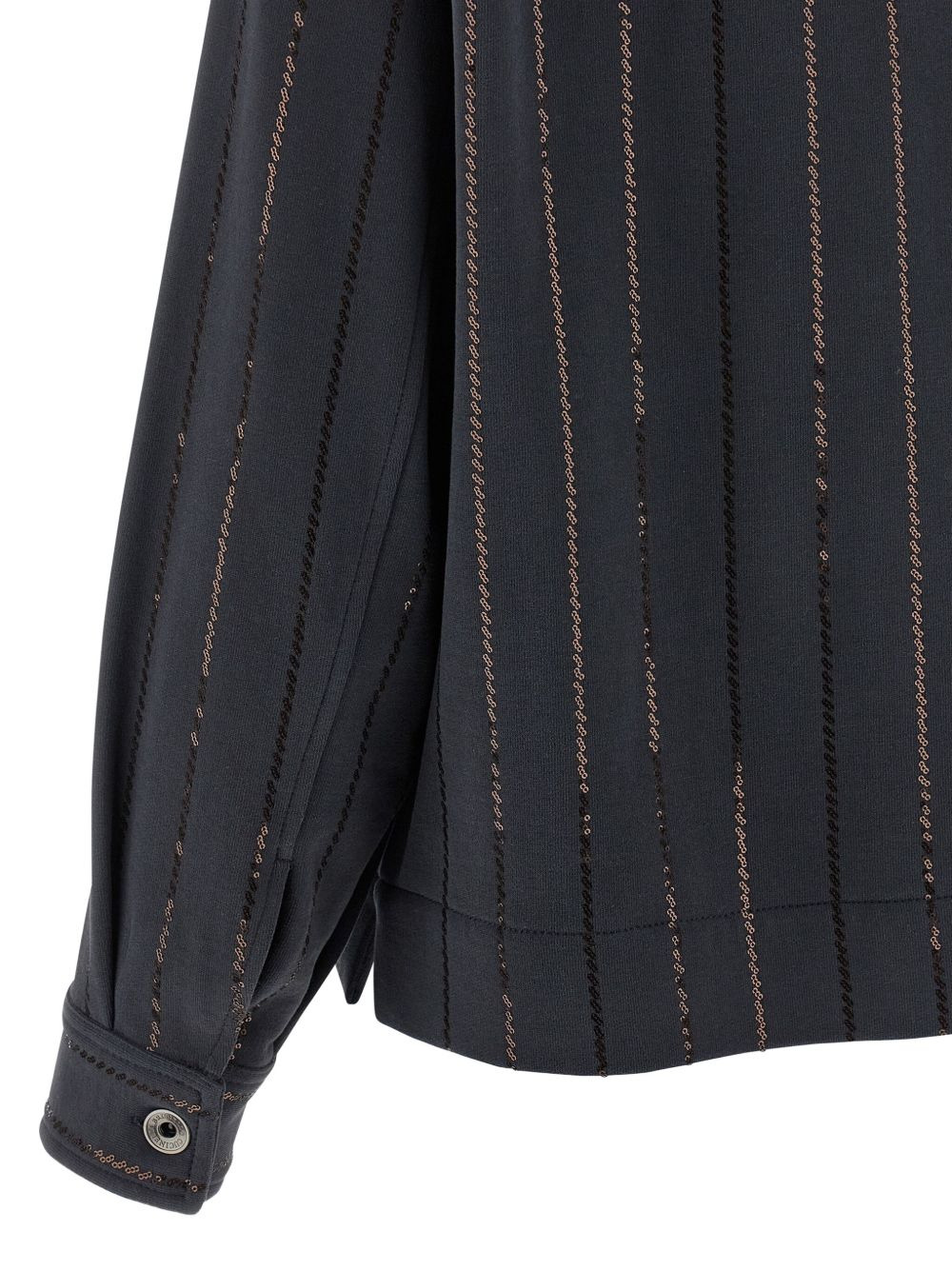 sequin-striped shirt - 3