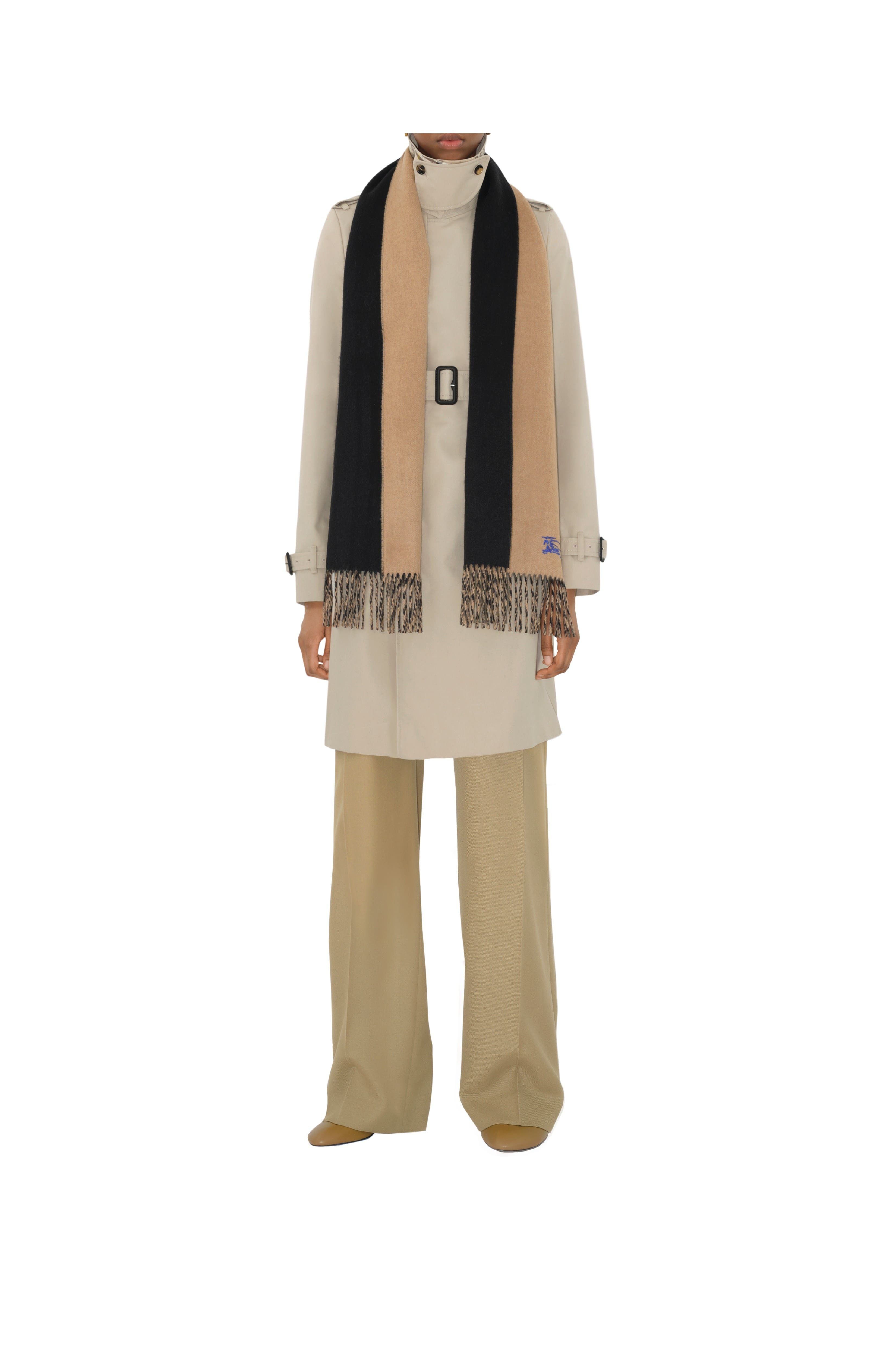 burberry Reversible Cashmere Scarf in Camel/black at Nordstrom - 2