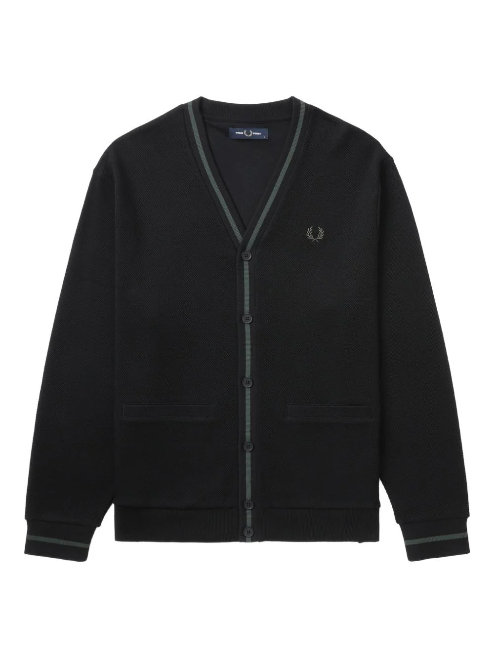 cotton logo-embroidered cardigan - 1