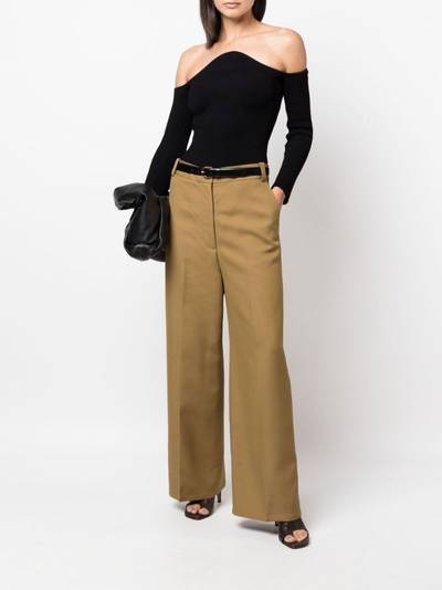 KHAITE high-waist straight-leg trousers outlook
