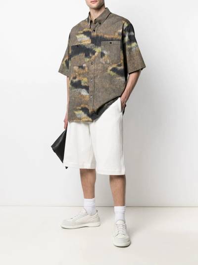 Jil Sander embroidered logo track shorts outlook